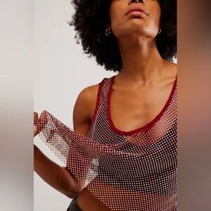 NWOT Free People Filter Finish Cami Ruby Large